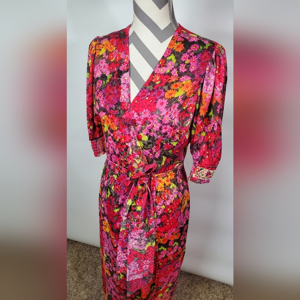 Hope & Ivy wrap dress, US size 8, pink/red